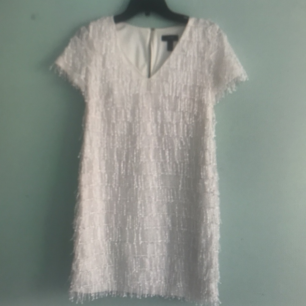 Beautiful white sequin Aidan mattox dress - Picture 2 of 3